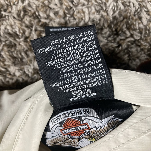 Harley Davidson Women's Reversible Zip Sleeve Jacket Size Medium White - Picture 10 of 16